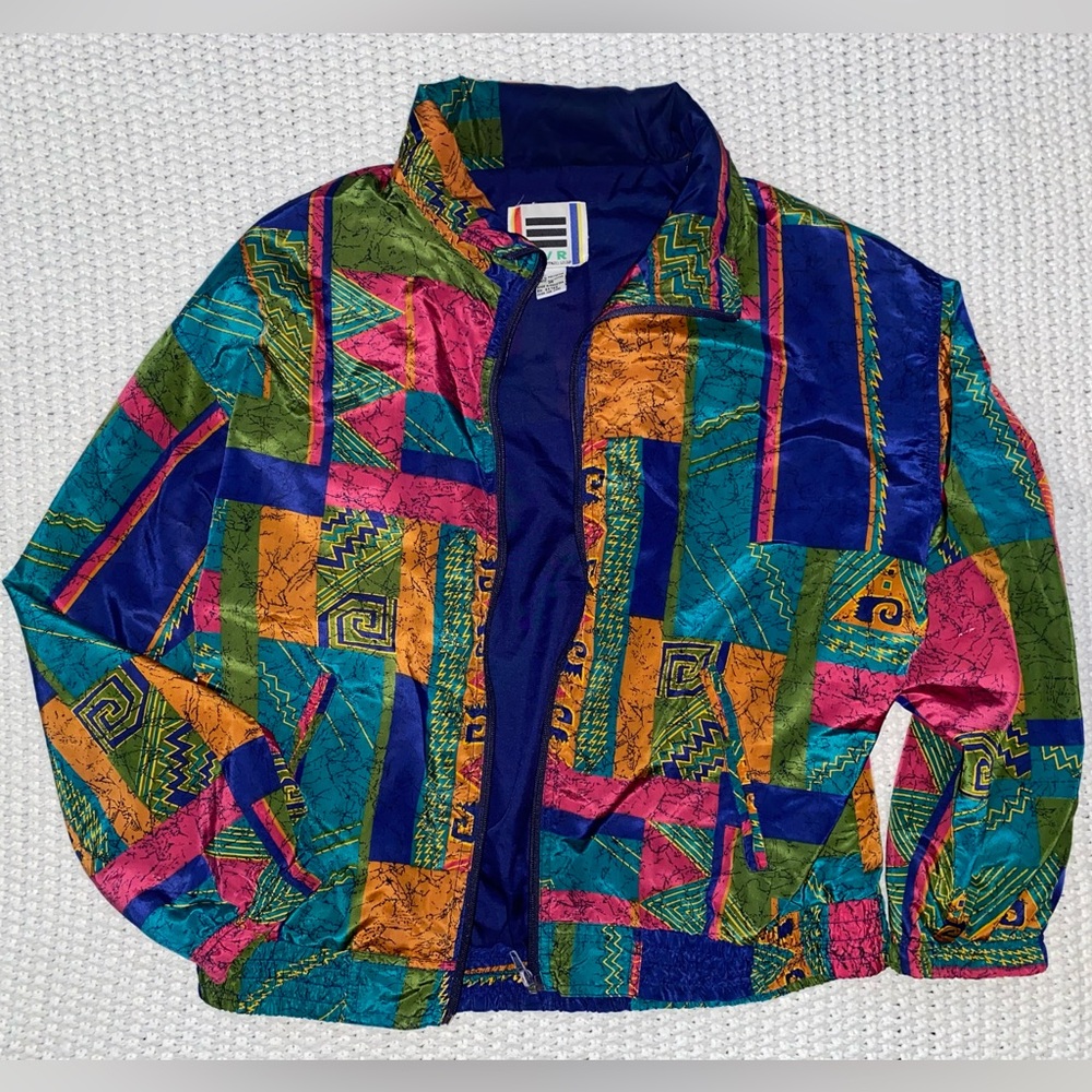 vintage puffer like jacket with zipper